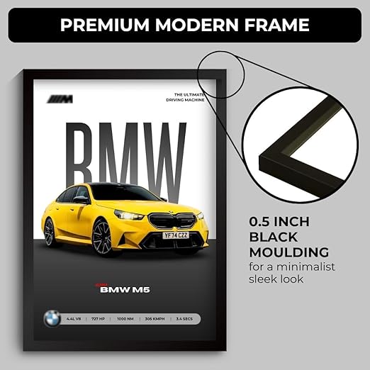 Framed BMW G90 M5 A4 Sized (31 x 23 cm)