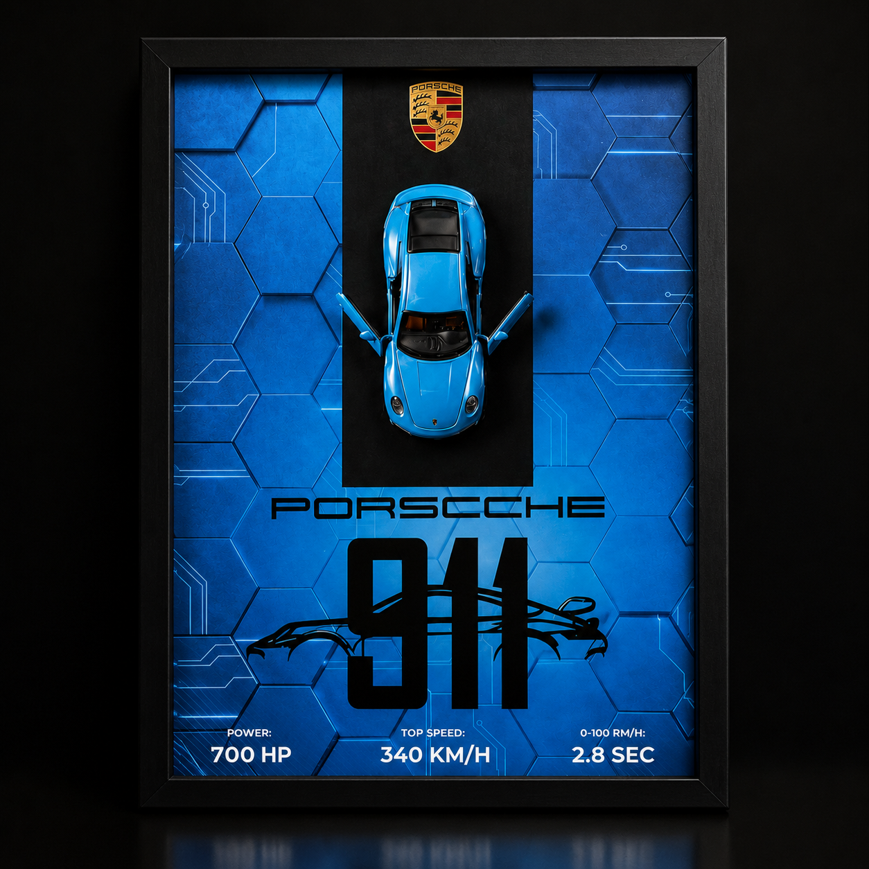 Porsche 911 Frame Art-A4(31x23)