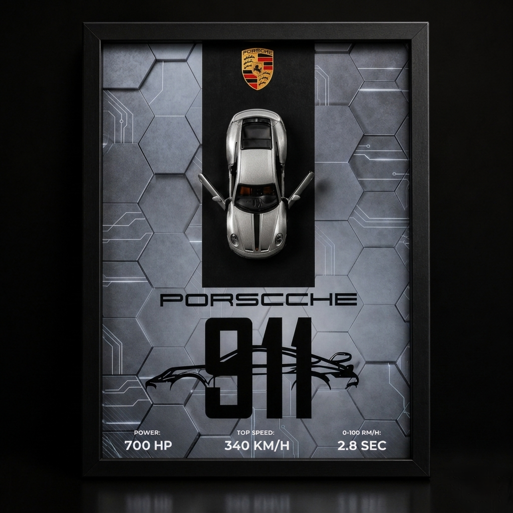 Porsche 911 Frame Art-A4(31x23)