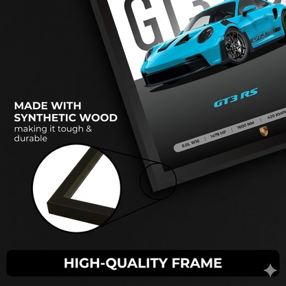 Framed Porche A4 Sized (31 x21)