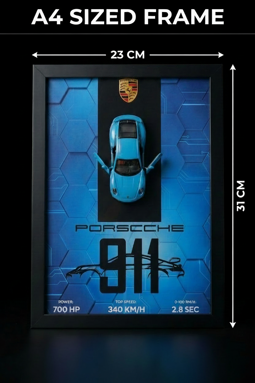 Porsche 911  Frame Art-A4(31x23)