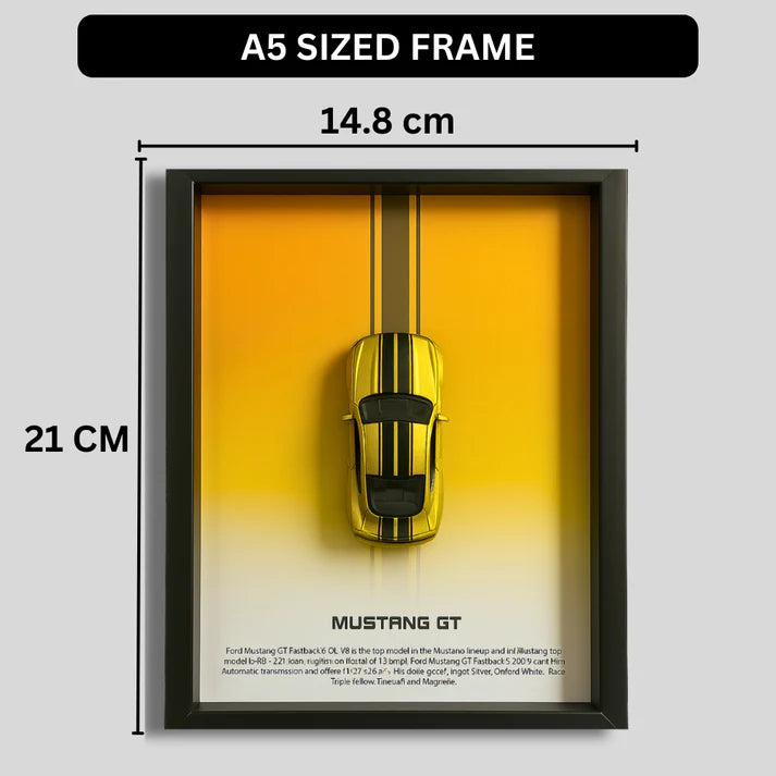 Ford Mustang GT Diecast Car Frame  – 3D Wall Art