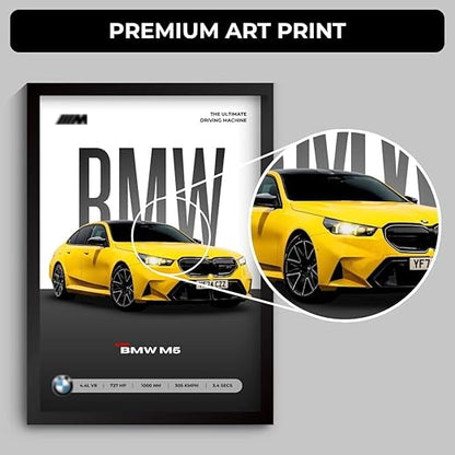 Framed BMW G90 M5 A4 Sized (31 x 23 cm)