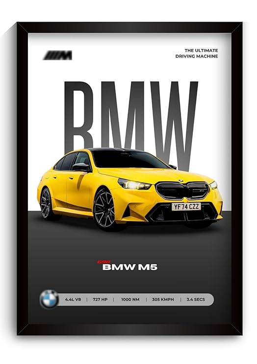 Framed BMW G90 M5 A4 Sized (31 x 23 cm)
