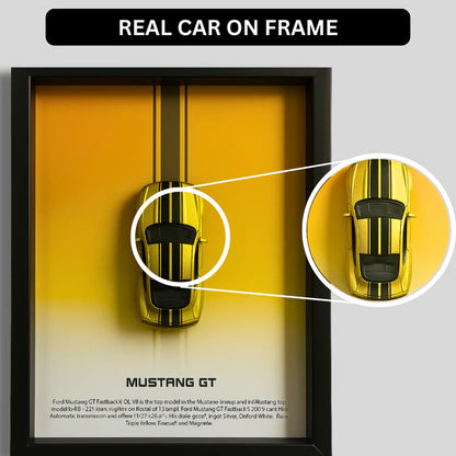Ford Mustang GT Diecast Car Frame  – 3D Wall Art