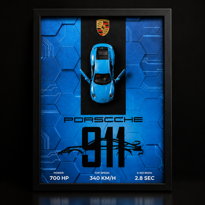 Porsche 911  Frame Art-A4(31x23)