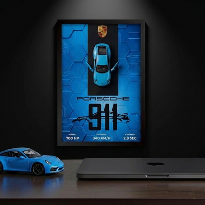 Porsche 911  Frame Art-A4(31x23)