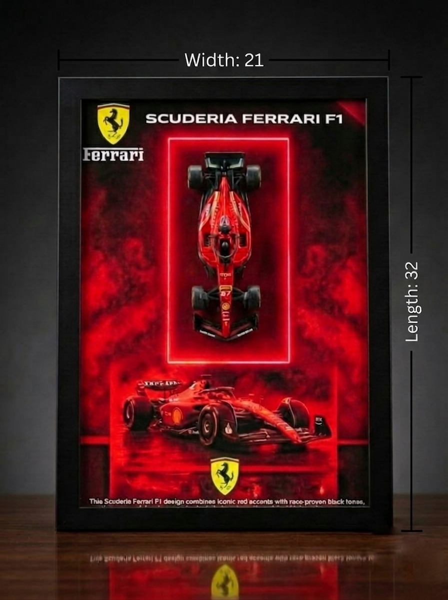 Bburagos Scuderia Ferrari F1 Diecast Car Frame Art-A4