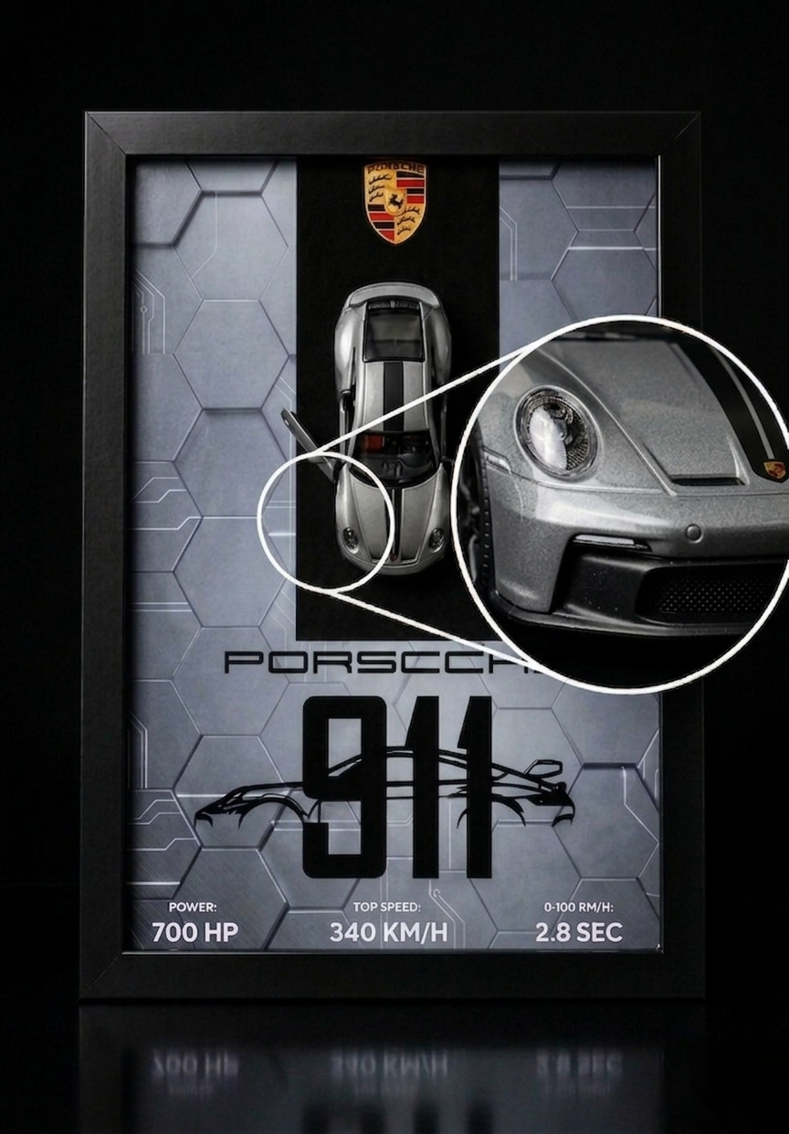 Porsche 911  Frame Art-A4(31x23)