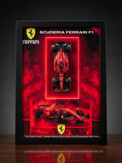 Bburagos Scuderia Ferrari F1 Diecast Car Frame Art-A4
