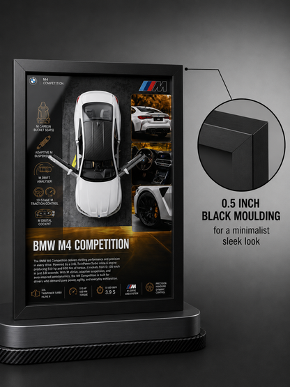 Premium BMW M4 Competition Frame Art-A4 (31x23)
