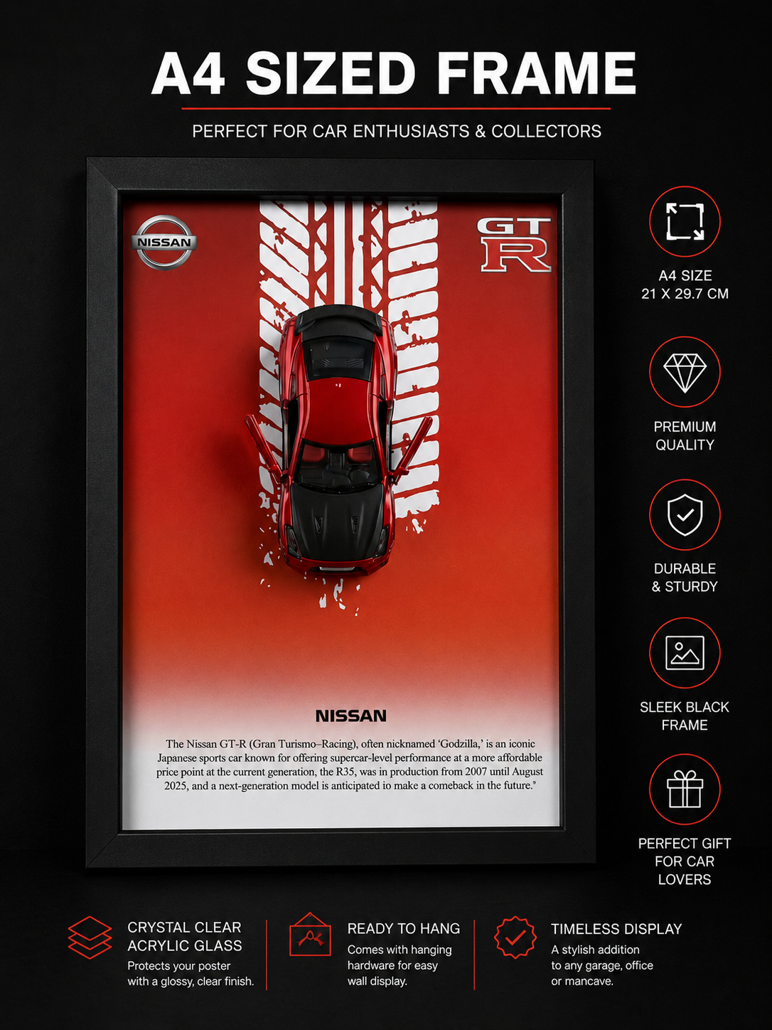Nissan GT-R  Frame  Art-A4(31x23)