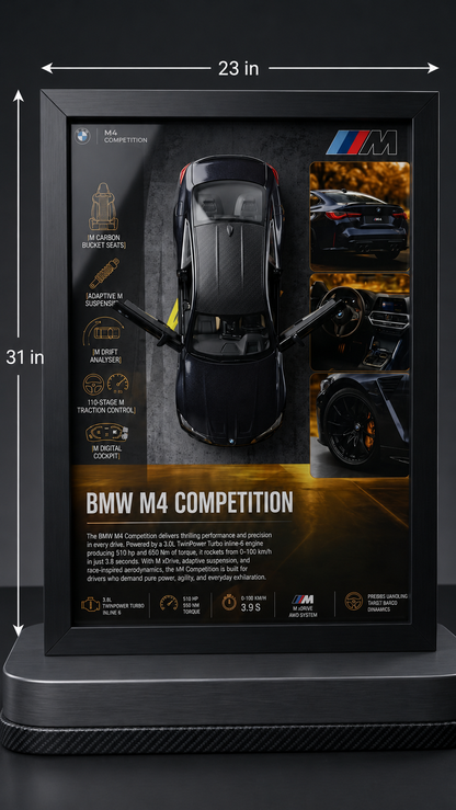 Premium BMW M4 Competition Frame Art-A4 (31x23)