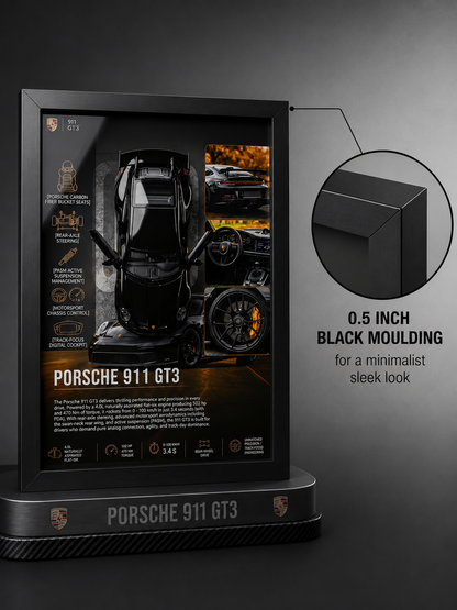 Premium Porsche 911 GT3 Frame Art -A4 (31x23)