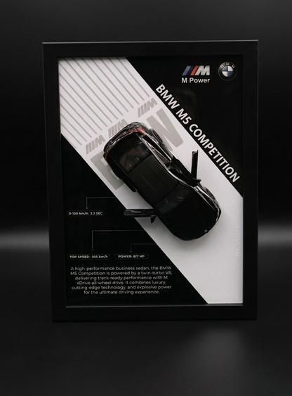 BMW M5 Premium Frame Art- A4 (31x23)