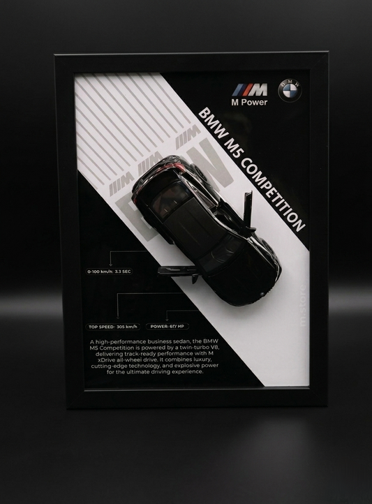 BMW M5 Premium Frame Art- A4 (31x23)