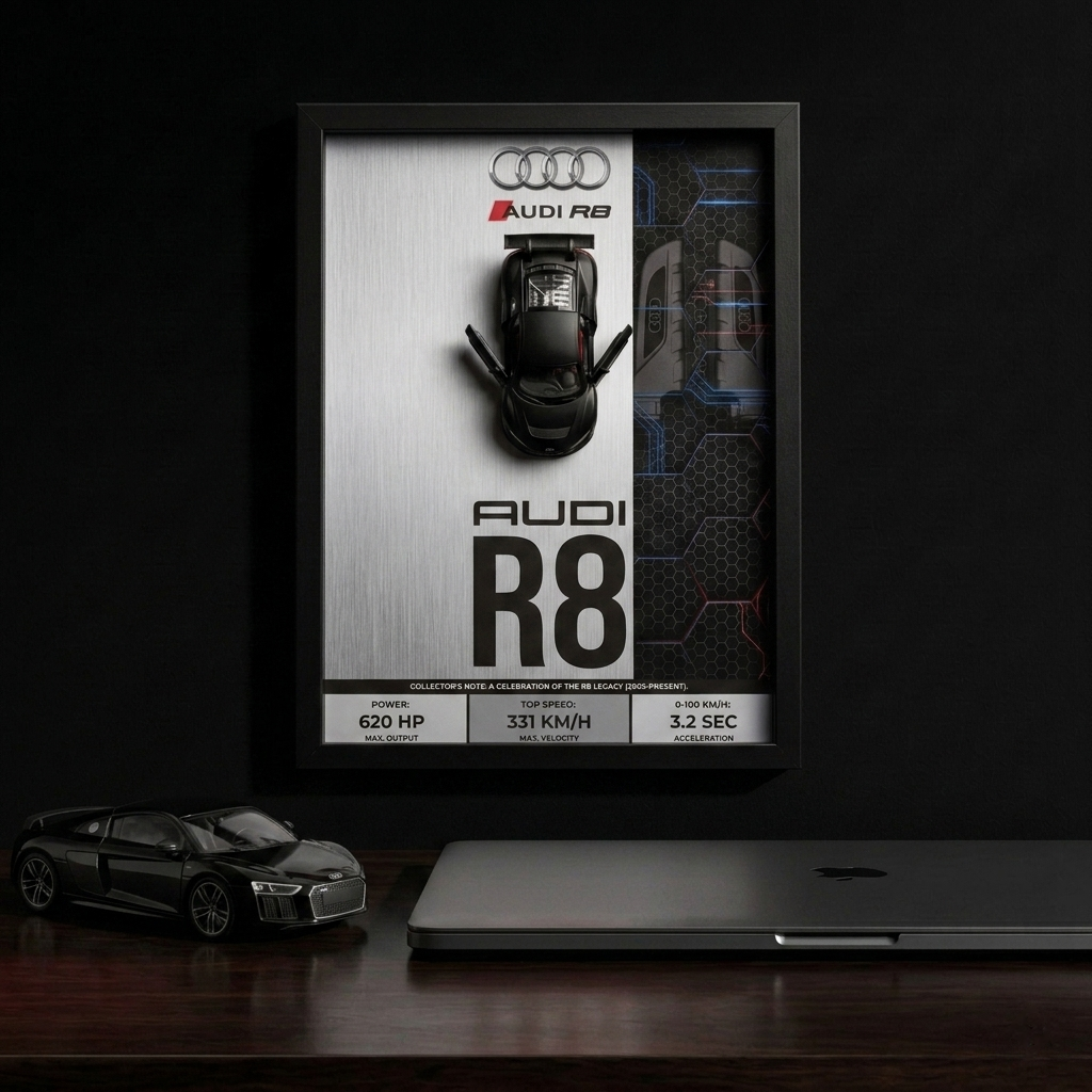 Audi R8 911  Frame Art-A4(31x23)