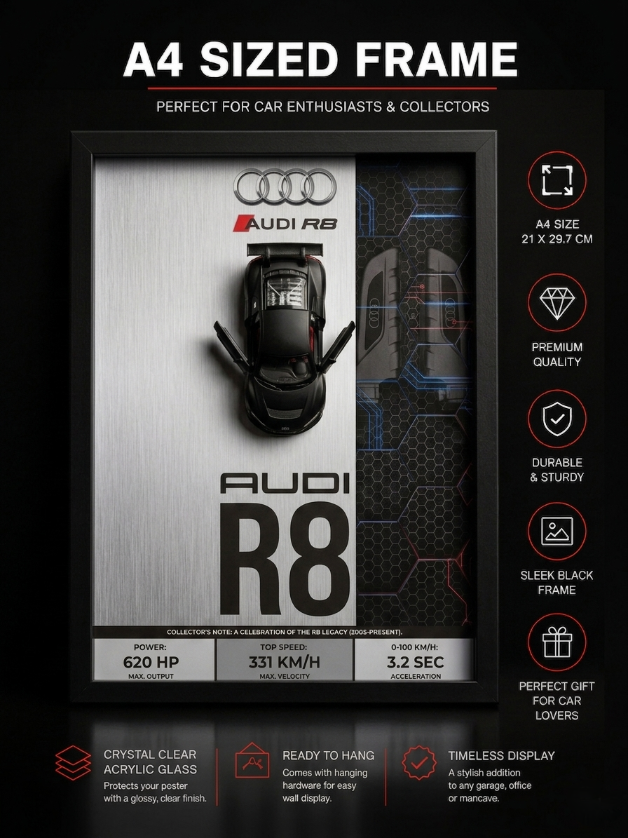 Audi R8 911  Frame Art-A4(31x23)
