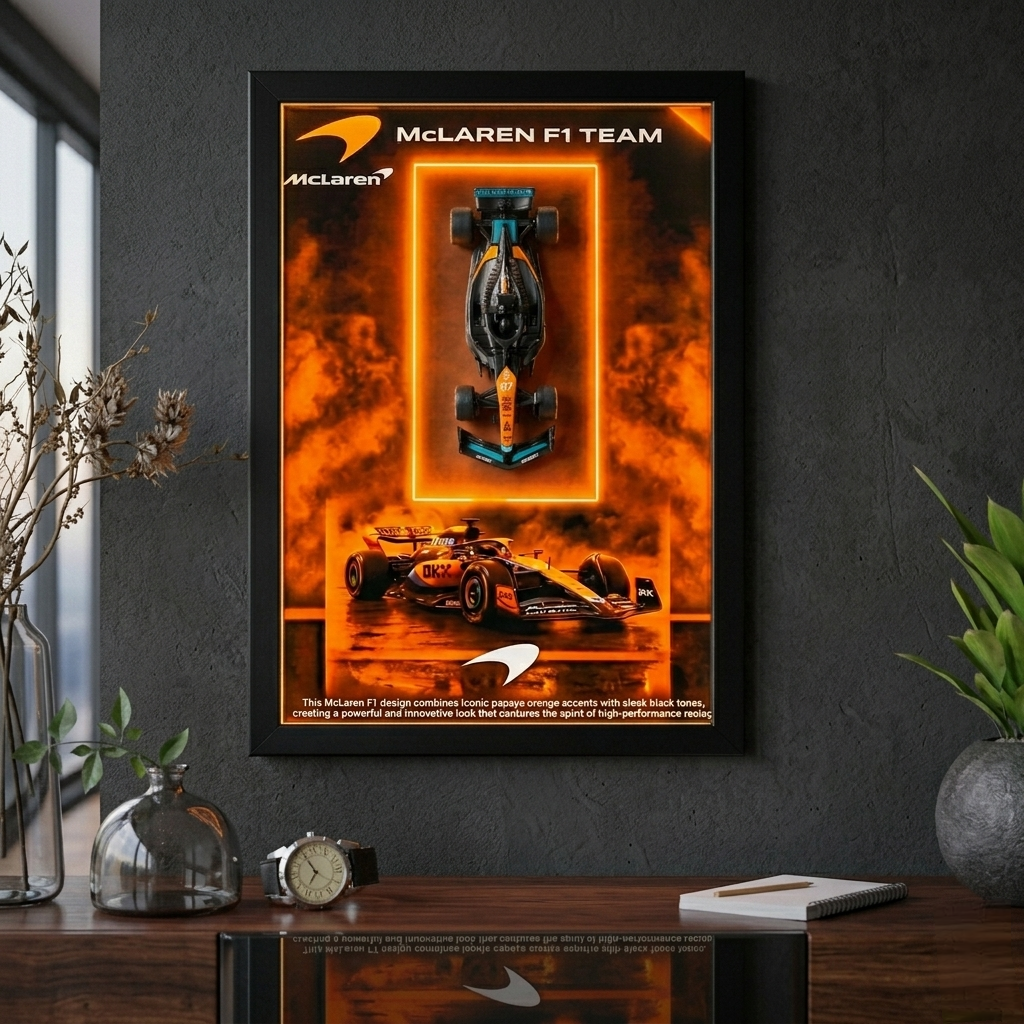 Bburagos Scuderia Ferrari F1 Diecast Car Frame Art-A4