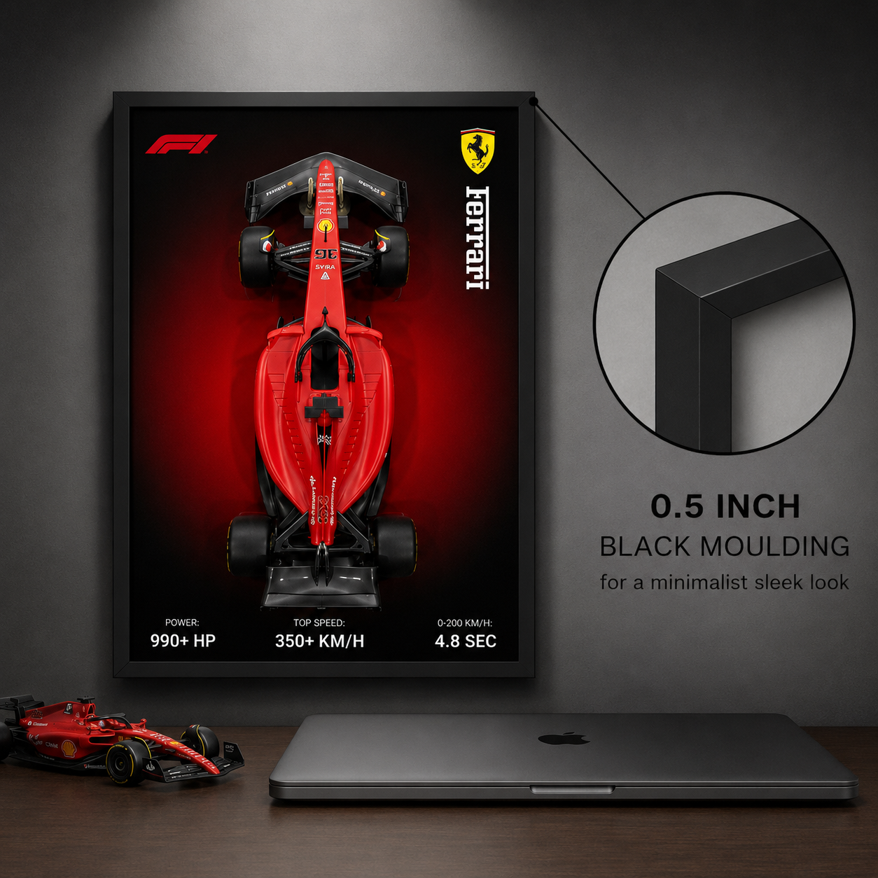 Bburagos Scuderia Ferrari F1 Diecast Car Frame - Non Licensed model