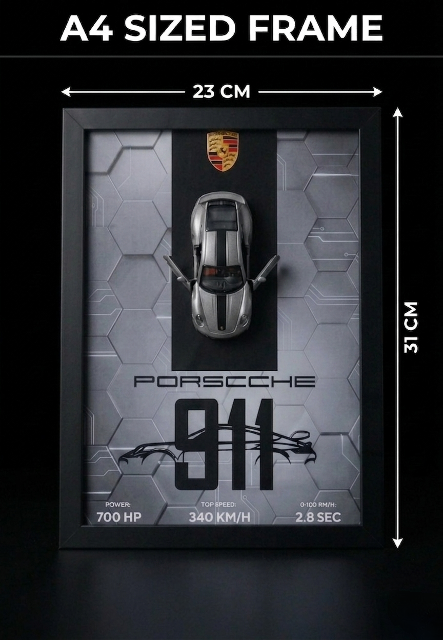 Porsche 911  Frame Art-A4(31x23)