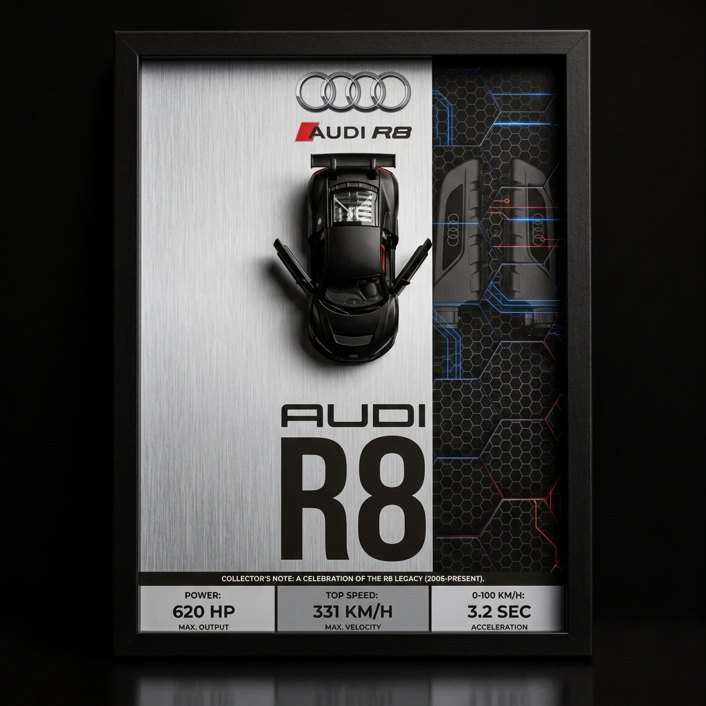 Audi R8 911  Frame Art-A4(31x23)