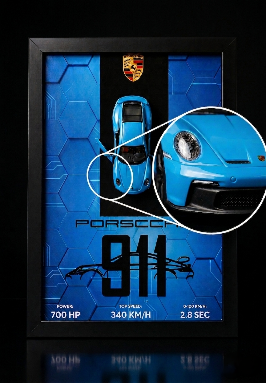 Porsche 911  Frame Art-A4(31x23)