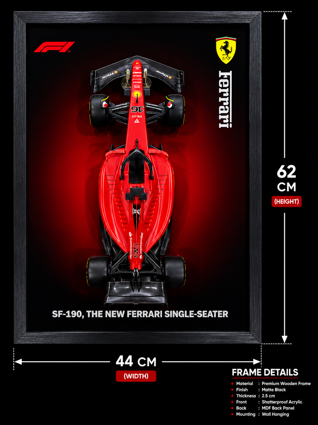 Bburagos Scuderia Ferrari F1 Diecast Car Frame - Non Licensed model